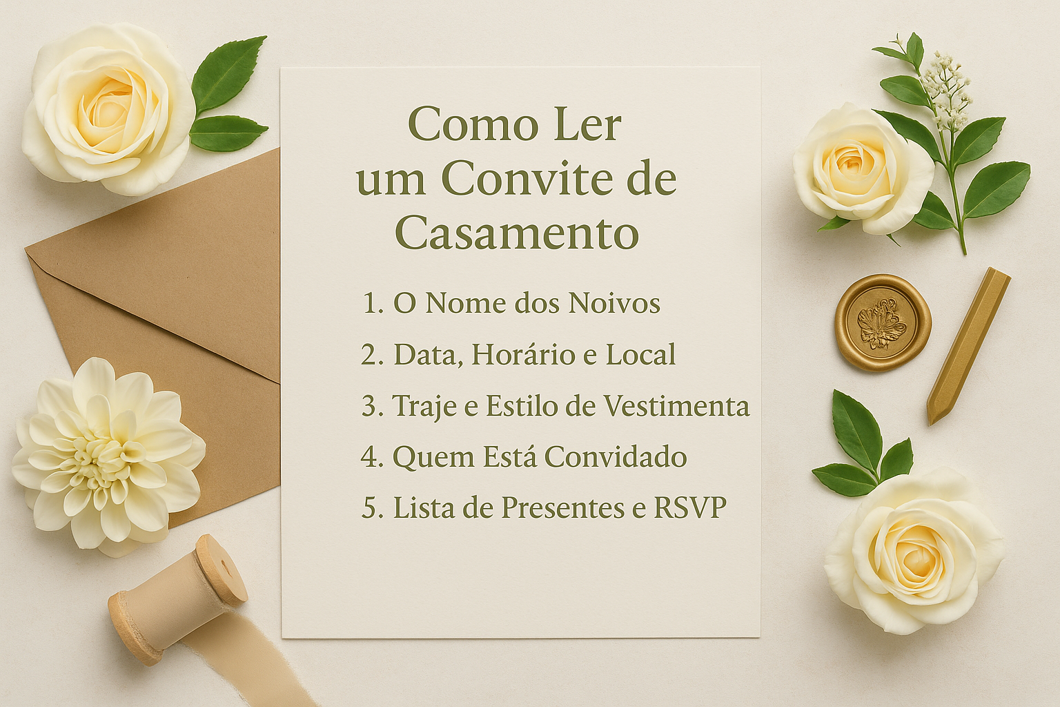 Como Ler um Convite de Casamento